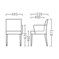 業務用椅子【プロシード】リーブル左アームイス2B-BR  11569-A 幅495×奥行530×高さ815 シート高460(mm)/業務用/新品/送料無料