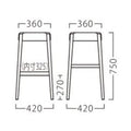 業務用椅子【プロシード】ホッカースタンドBR  11811-E 幅360×奥行360×高さ750(mm)/業務用/新品/送料無料