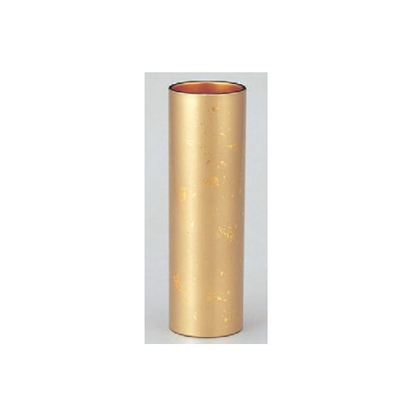花器  円筒花瓶色紙金箔 高さ273mm×直径:86