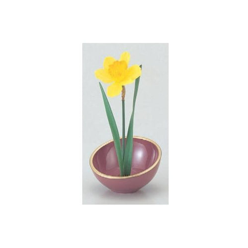 花器 平安花生ピンク天金