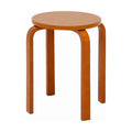 業務用椅子 木製曲脚イス 21／S6 ブラウン 丸椅子 6201-MDF21/S6 6個入/業務用/新品/送料別