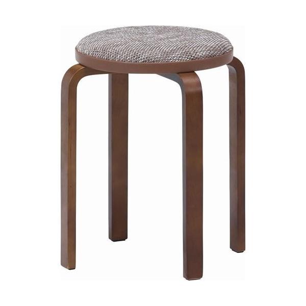 KDファブリック曲木スタッキングスツール ベージュ/ブラウ /業務用/新品/送料別