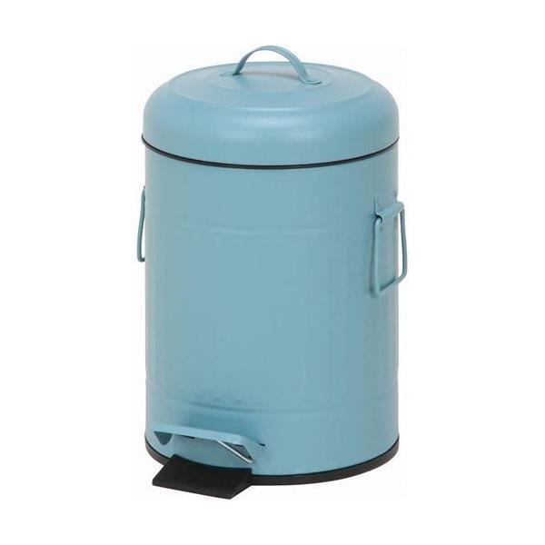 スチール ラウンドペダルペール 5L スモークブルー (セット数：6) /業務用/新品/送料別
