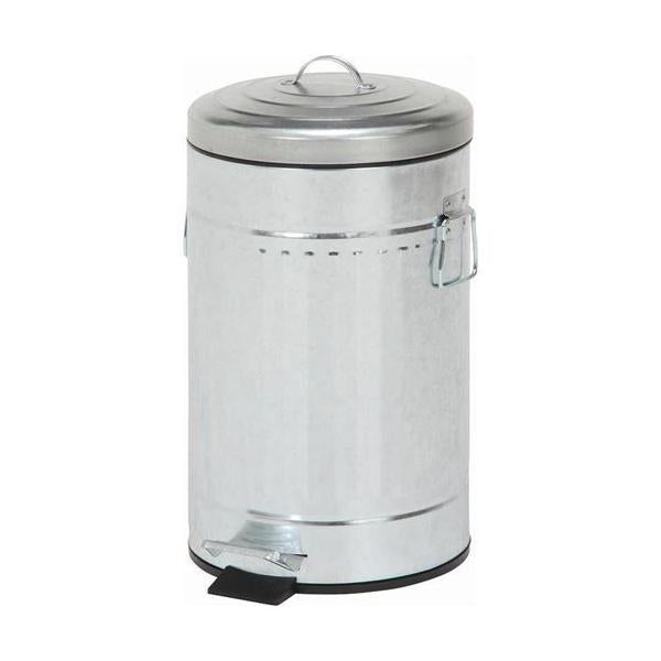スチール ラウンドペダルペール 12L ガルバナイズ (セット数：6) /業務用/新品/送料別