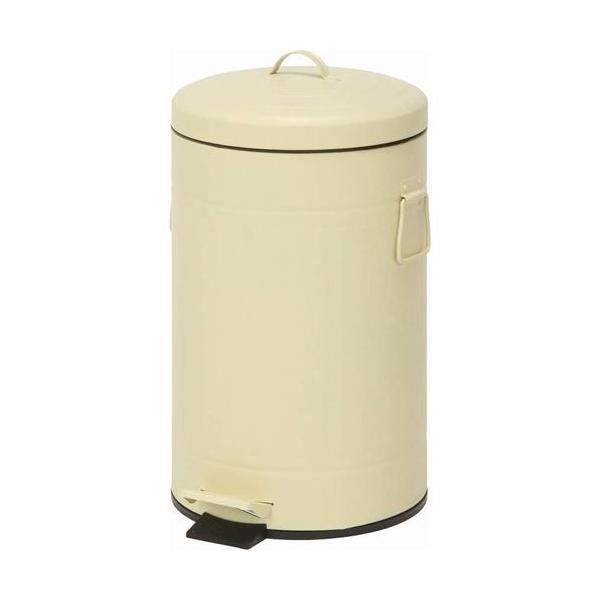 スチール ラウンドペダルペール 12L アイボリー (セット数：6) /業務用/新品/送料別