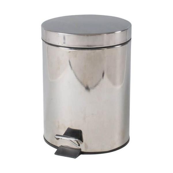 ステンレス ラウンドペダルペール 5L (セット数：4) /業務用/新品/送料別