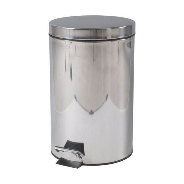 ステンレス ラウンドペダルペール 12L (セット数：2) /業務用/新品/送料別