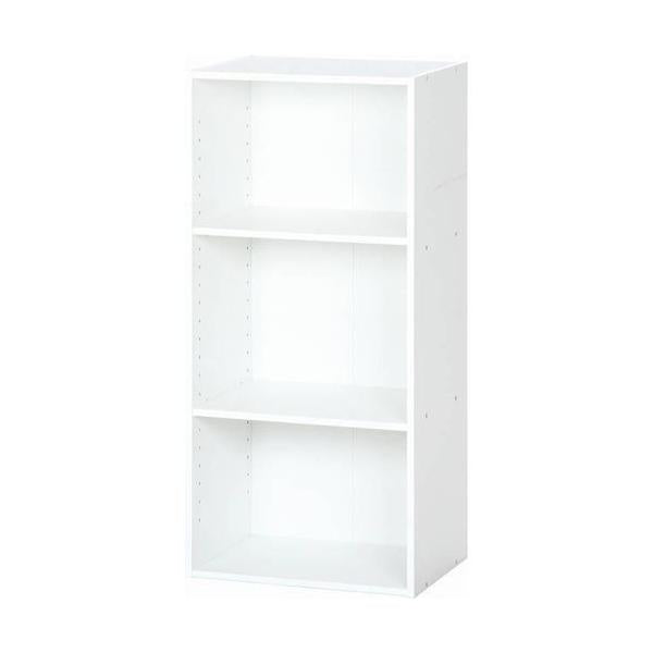 カラーボックス 可動棚3段 WH (セット数：2) /業務用/新品/送料別