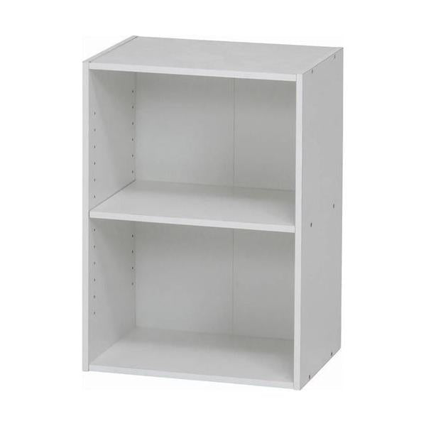 カラーボックス 可動棚2段 WH (セット数：2) /業務用/新品/送料別