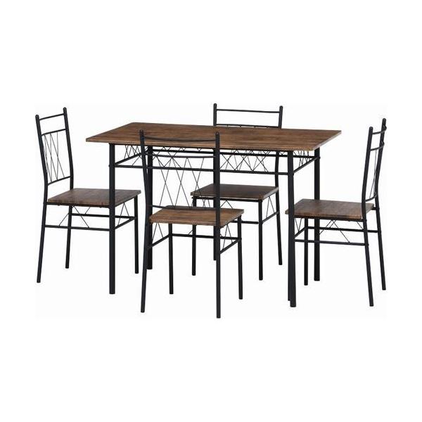 KDダイニング5点セット フルーレ BR /業務用/新品/送料別