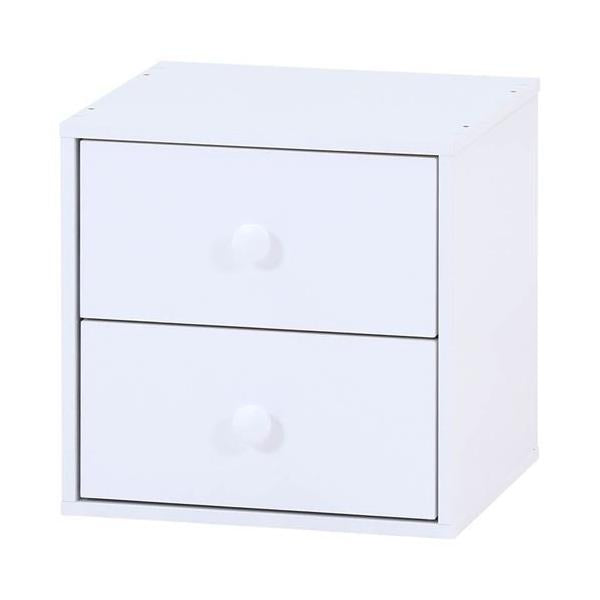 キューブボックス 引出2杯 WH /業務用/新品/送料別