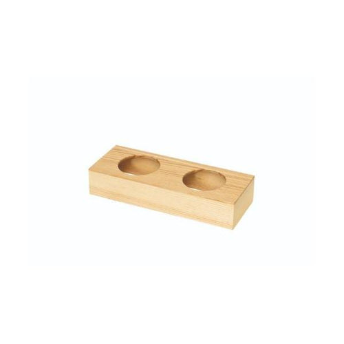 6-050-10/DS・Tools Tray 長角 グラスホルダー2穴タモブクリア 約幅25.8×奥行9.6×高さ4.8cm    穴径7cm/業務用/新品/小物送料対象商品