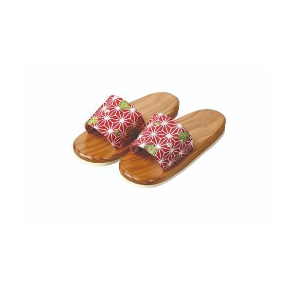 6-078-05/白木下駄 さくら麻の葉 女性用 約幅24.8×9cm/業務用/新品/小物送料対象商品