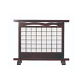 6-094-04/ツガ障子衝立 (茶) 約幅120×奥行28×高さ91cm/業務用/新品/送料無料