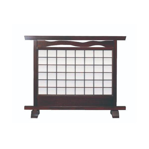 6-094-04/ツガ障子衝立 (茶) 約幅120×奥行28×高さ91cm/業務用/新品/送料無料