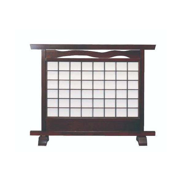 6-094-04/ツガ障子衝立 (茶) 約幅120×奥行28×高さ91cm/業務用/新品/送料無料