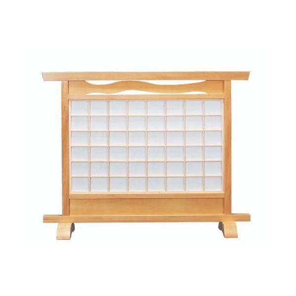 6-094-05/ツガ障子衝立 (白木) 約幅120×奥行28×高さ91cm/業務用/新品/送料無料