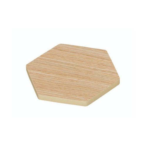 6-058-05/六角 コースター オーク 約幅10.3×高さ9×厚さ0.6cm/業務用/新品/小物送料対象商品