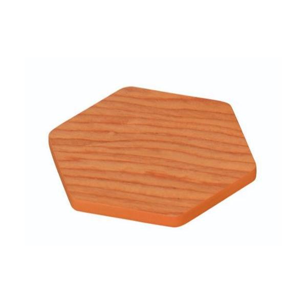 6-058-04/六角 コースター チェリー 約幅10.3×高さ9×厚さ0.6cm/業務用/新品/小物送料対象商品