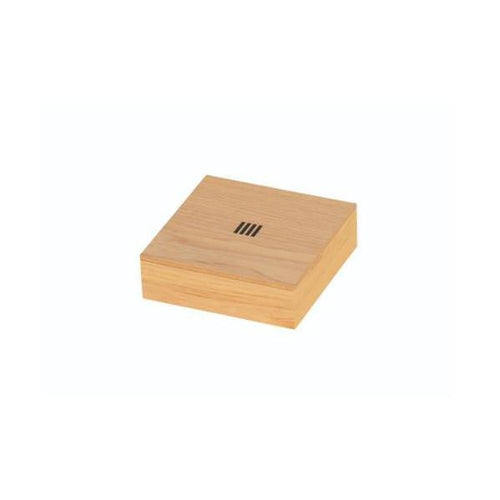 6-061-03/SB 正角菓子入れ タモ クリアー/格子模様 約幅12×奥行12×高さ3.6cm(身内寸約幅11.2×奥行11.2×高さ2.65cm)/業務用/新品/小物送料対象商品