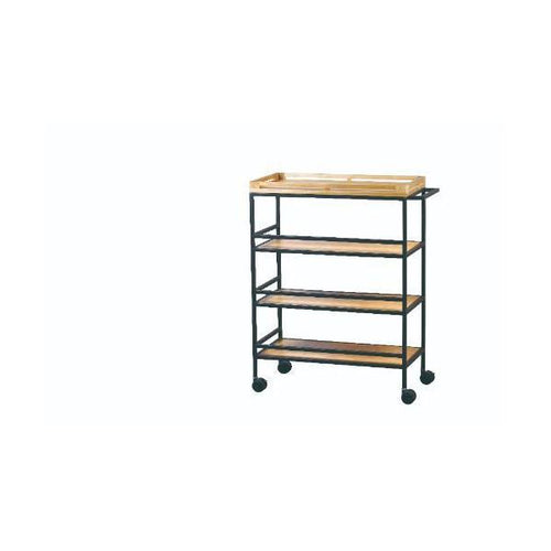 6-035-01/duoファニチャーキャスター付きワゴンコンパクト4段 約66(60)×30×H81cm/業務用/新品/送料別途見積