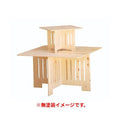 6-015-14/HPテーブル什器 角/棚板付(無塗装)大/小セット 約幅85×奥行85×高さ50cm/業務用/新品/送料無料