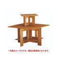 6-015-14/HPテーブル什器 角/棚板付(無塗装)大/小セット 約幅85×奥行85×高さ50cm/業務用/新品/送料無料