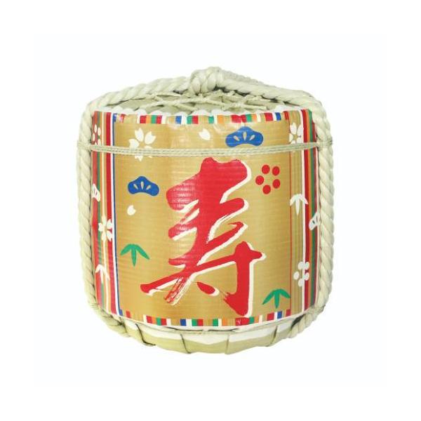 6-099-01/かざり 祝 菰樽 寿 五色瀧縞  口径40×高さ44cm    容量18/業務用/新品/送料無料