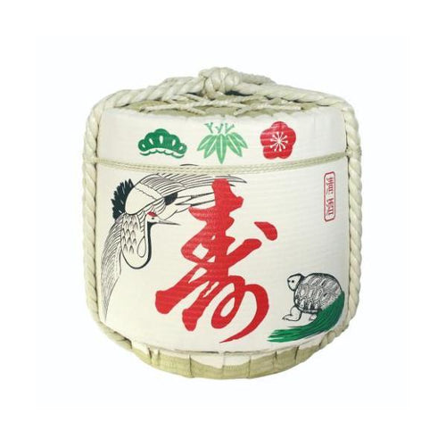 6-099-04/かざり 祝 菰樽 寿 鶴亀 口径40×高さ44cm    容量18/業務用/新品/送料無料