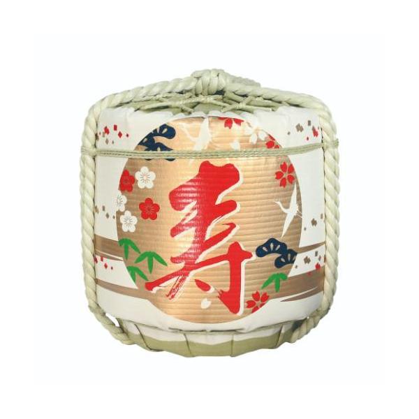 6-099-05/かざり 祝 菰樽 寿 飛び鶴 口径40×高さ44cm    容量18/業務用/新品/送料無料