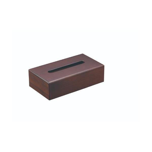 6-070-12/ティッシュボックス(ダークブラウン) 約幅25.5×奥行14×高さ7.2cm/業務用/新品/小物送料対象商品