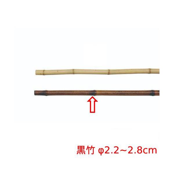6-088-15/のれん棒 黒竹 φ2.2~2.8cm 約口径2.2~2.8×全長240cmまで/業務用/新品/送料別途見積
