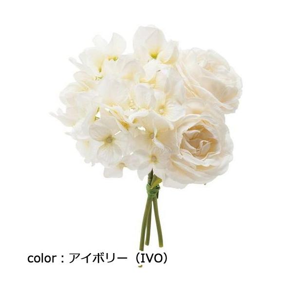 ポピー ローズハイドレンジアブーケ FB-2517 全長20cm・花径7cm.幅20cm