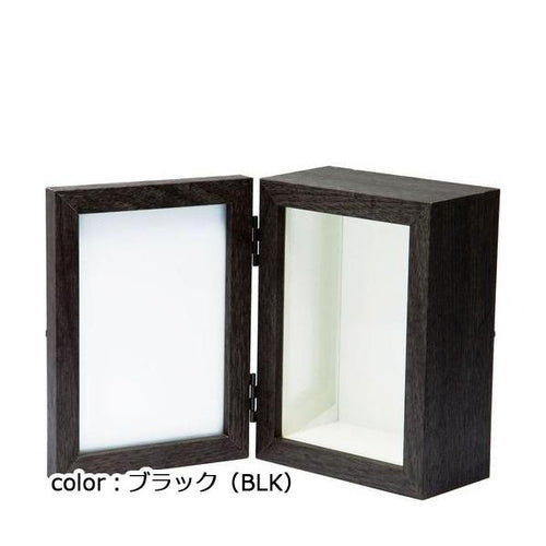 ポピー ボックス&フォトフレームS  MCT-005 オープン：W21.6cm×D5.5cm×H14.5cm クローズ：W10.6cm×D6.8cm×H14.5cm アレンジ面内寸：W8.2cm×D4.5cm×H12cm