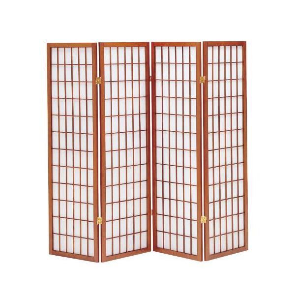 【KOEKI】和風衝立 JP-和風衝立4連ひかり ブラウン W1800×D20×H1500(mm) /新品/送料無料