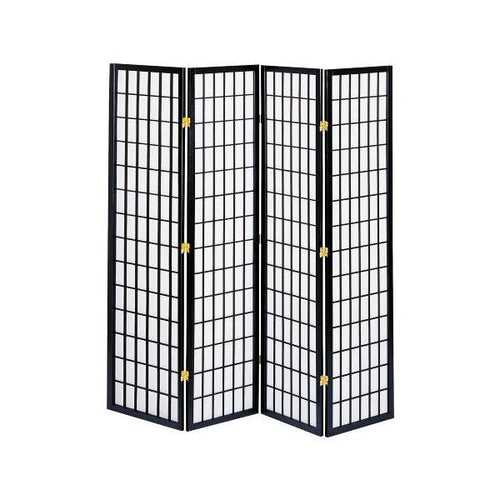 【KOEKI】和風衝立4連 JP-M180-4(BK)/新品/送料無料