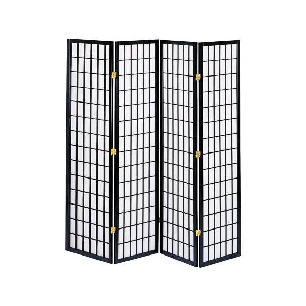 【KOEKI】和風衝立4連 JP-M180-4(BK)/新品/送料無料