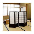 【KOEKI】和風衝立4連 JP-S120-4 ブラック W1800×D20×H1200(mm) /新品/送料無料
