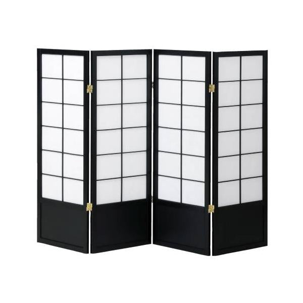 【KOEKI】和風衝立4連 JP-S120-4 ブラック W1800×D20×H1200(mm) /新品/送料無料