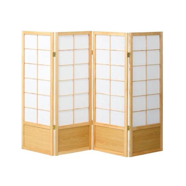 【KOEKI】和風衝立4連 JP-S120-4 ナチュラル W1800×D20×H1200(mm)/新品/送料無料