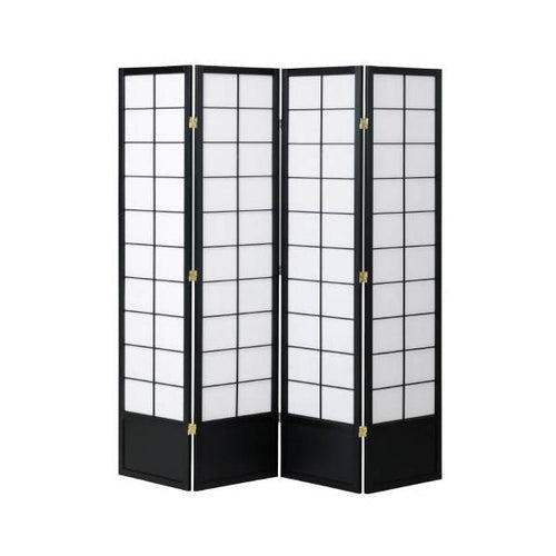 【KOEKI】和風衝立4連 JP-S180-4(BK)/新品/送料無料