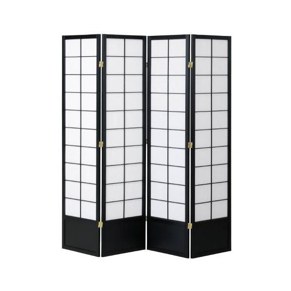 【KOEKI】和風衝立4連 JP-S180-4(BK)/新品/送料無料
