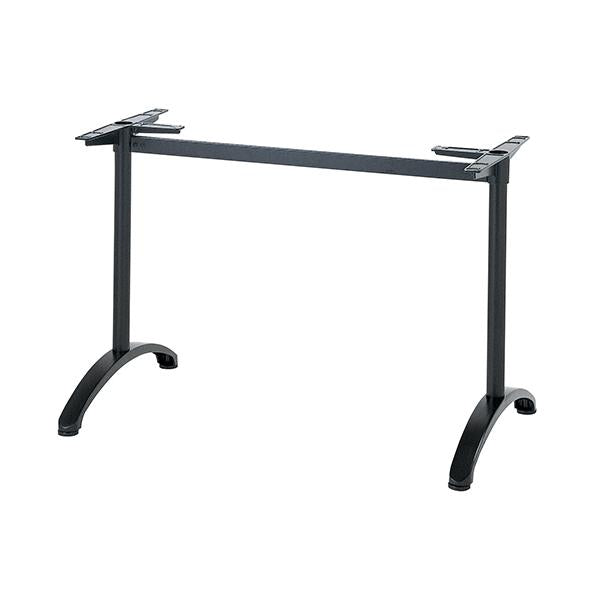アルミ鋳物テーブル脚 ベースサイズ：A600×高さ700mm迄指定可×間口（芯々）1600mm 品番：BC-S-600 塗装カラー：44 ポール：42φ