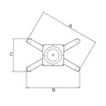 ハヤシ　アルミ鋳物テーブル脚 ベースサイズ：A902×B750×C544×高さ700mmまで指定可 品番：BT-X-900 塗装カラー：88 ポール：76φ