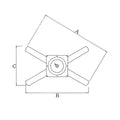 ハヤシ　アルミ鋳物テーブル脚 ベースサイズ：A800×B702×C440×高さ700mmまで指定可 品番：BT-XF-800 塗装カラー：44 ポール：76φ