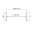 アルミダイキャストテーブル脚 ベースサイズ：A600×高さ700mm迄指定可×間口（芯々）1300mm 品番：CK-S-600 塗装カラー：18 ポール：60φ