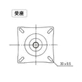 アルミ鋳物イス脚 ベースサイズ：A600×B435×C435×高さ450迄指定可 品番：CL-DX-A-600 塗装カラー：14AM-A ポール：42φ