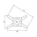 ハヤシ　アルミ鋳物テーブル脚 ベースサイズ：A810×B700×C450×高さ700mmまで指定可 品番：CL-XF-800 塗装カラー：88 ポール：76φ