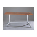 アルミ鋳物テーブル脚 ベースサイズ：A608×B185×高さ700mm迄指定可×間口（芯々）1000mm 品番：DC-V-350 塗装カラー：18 ポール：76φ