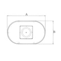 ハヤシ スチールベーステーブル脚 ベースサイズ：A748×B448×高さ700mmまで指定可 品番：DR-5D 塗装カラー：44 ポール：165φ